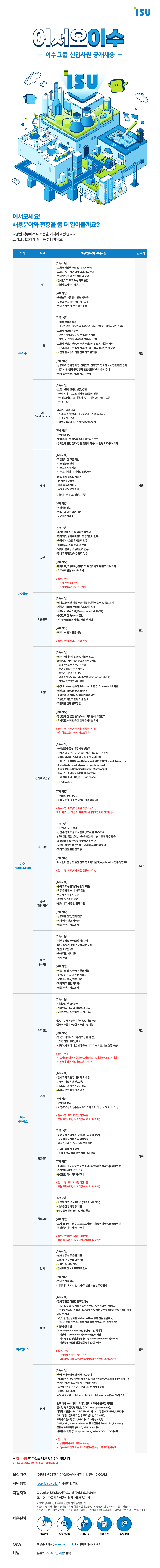 [이수] 2026년 상반기 이수그룹 신입사원 공개채용 #공채