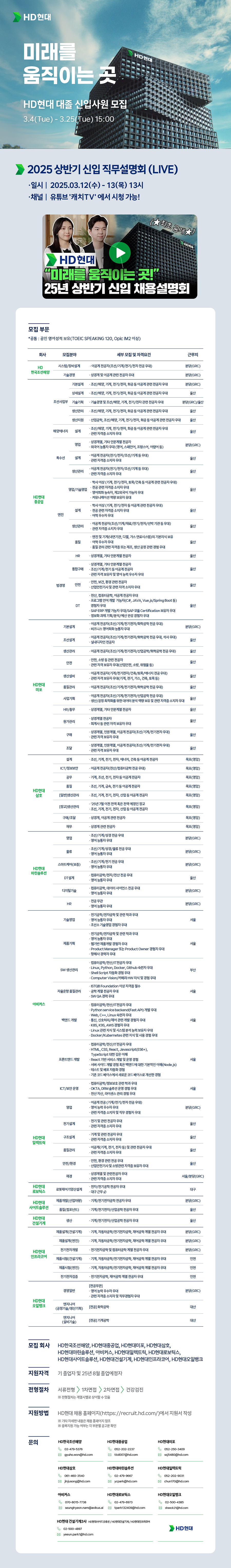 [HD현대그룹] 2025년 상반기 신입사원 채용